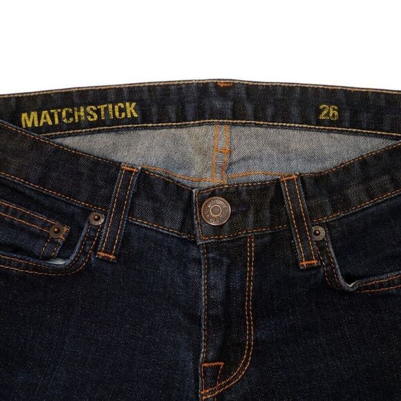 J Crew Matchstick Capri Jeans 26 Womens Dark Wash Blue Denim Stretch 28x16 - Picture 11 of 12